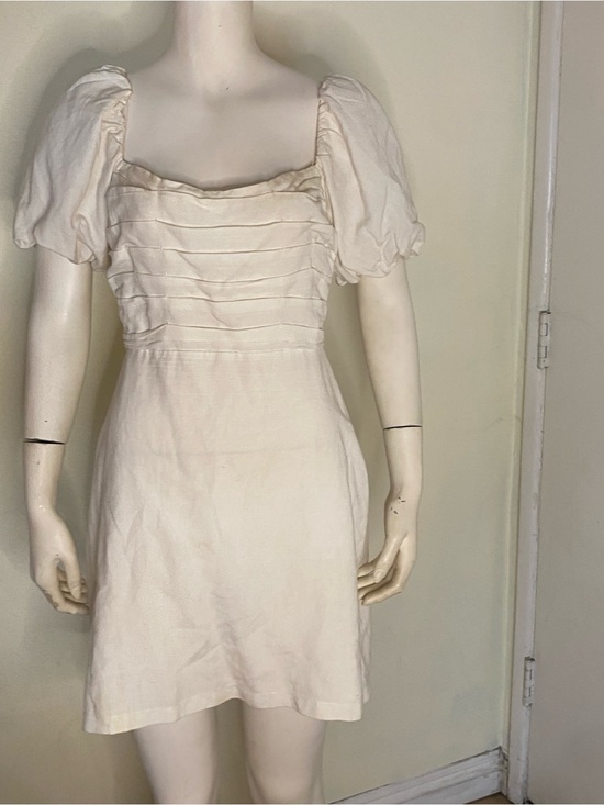 Astr Dresses & Skirts - Romantic Cream Puff-Sleeve Square Neck Mini Dress